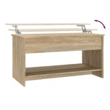 thumbnail of Table basse chêne sonoma 102x50x52,5 cm bois d'ingénierie Modèle Élégia Chic