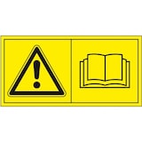 thumbnail of Aufkleber I Hinweisschild Achtung!..., ISO 11684, Polyesterfolie, selbstklebend, 70x35mm