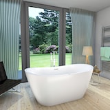thumbnail of freistehende Badewanne Wanne F13 180x92cm Whirlpool mit Luftmassage mit Amatur AF05