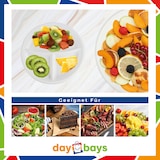 thumbnail of DayBays Plastikteller 3 Geteilt 800 Stk. Weiß Rund Menüteller Plastik Teller 22 cm Einweg Spülmaschinenbeständig