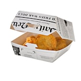thumbnail of FHC - 500Pcs - Boite burger carton blanc décor journal - 135x125x65mm