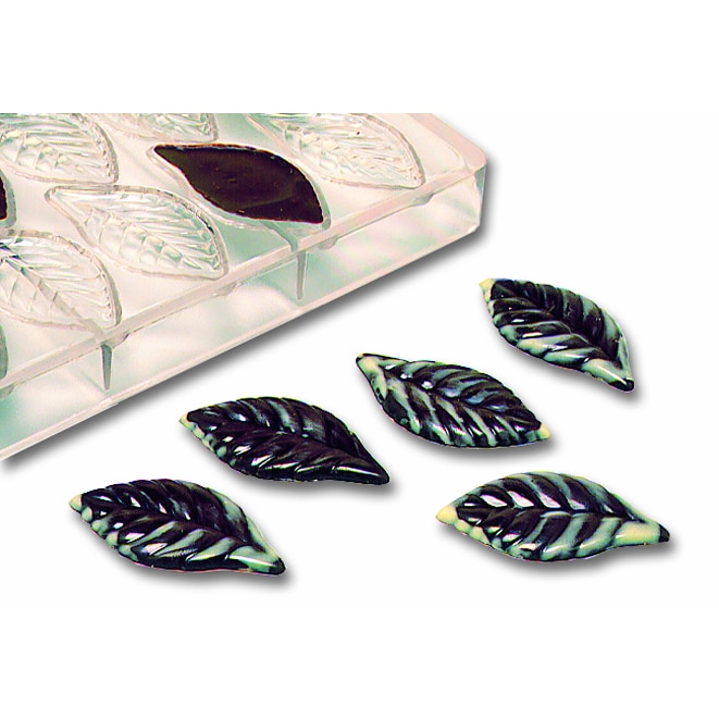 Matfer Plaque chocolat 21 empreintes feuilles déco 5 g Matfer - 380228