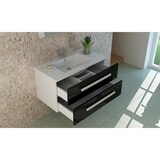 thumbnail of Bad-Set Waschbecken Waschtisch Unterschrank Bad Badezimmer Badzubehör Badezimmerausstattung Locarno in schwarz Hochglanz Badmöbel Set Jet-Line