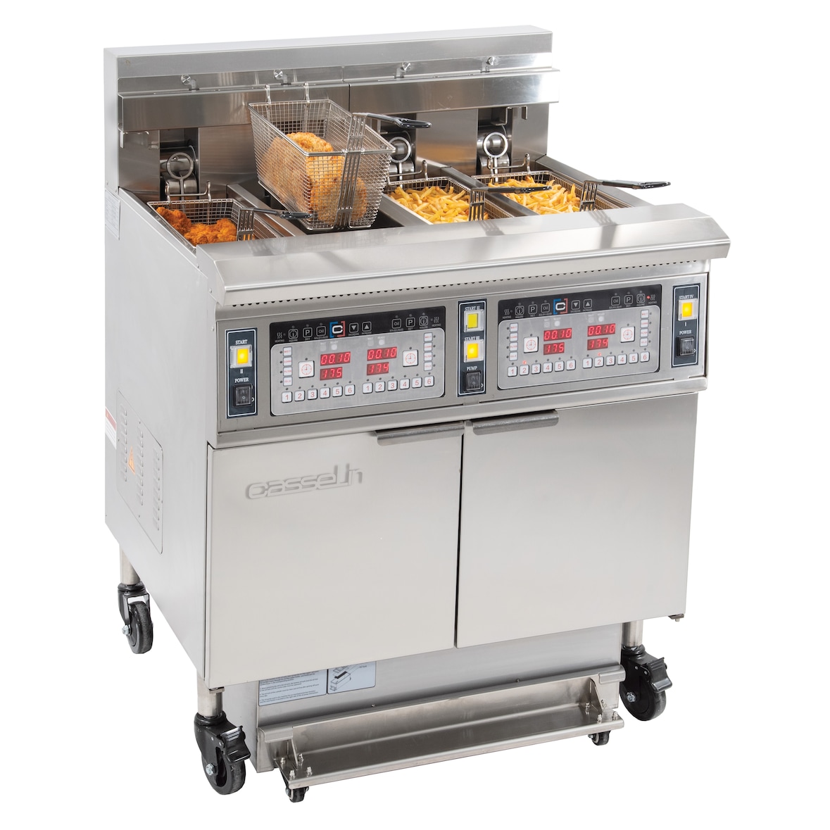 Friteuse électrique avec filtration 4 x 12 litres 17+17kW CFPF124 Casselin