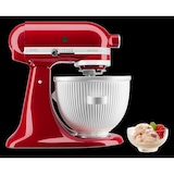 thumbnail of KitchenAid Ijsmachine 5KSMICM, 1,9 l, 27,9 x 21,6 x 17,8 cm (B x D x H), ijskom met roerarm en aandrijfadapter, grijs/ wit