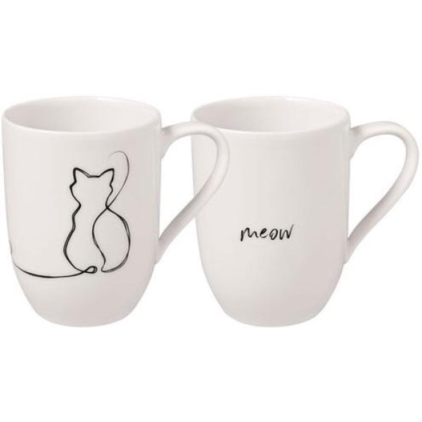 Villeroy & Boch Statement Becher mit Henkel "Cat" Set 2tlg.