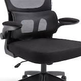 thumbnail of ZIK Cadeira de escritório ergonómica giratória em tecido com braços e apoio para a cabeça, apoio lombar, altura ajustável, direcional - preta