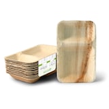 thumbnail of greenbox - Palmblatt Menüteller "Palmware®" 25 x 15 cm, 2 Kammern, rechteckig, 25 St.