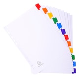 thumbnail of EXACOMPTA Jeu d'intercalaire 12 positions en carte Blanche 170g, onglets Mylar®. Format A4.