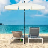 thumbnail of Ombrellone Rettangolare Da Giardino Parasole Balcone Inclinazione Regolabile Anti UV Impermeabile Per Mare Spiaggia Piscina Terrazzo 198x125 Cm Bianco