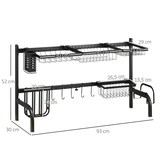 thumbnail of HOMCOM - Abtropfgestell - 93L x 30B x 52H cm - schwarz