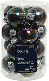 thumbnail of 16 Weihnachtskugeln 35mm Glas Christbaumkugeln Weihnachtsbaumkugeln irisierend