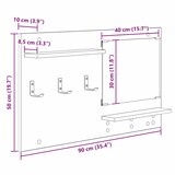 thumbnail of vidaXL Wandmontierter Kleiderständer mit Regal mit Speicher mit Spiegel