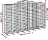 thumbnail of vidaXL Gabionen mit Hochbogen 11 Stk 300x50x180/200cm Verzinktes Eisen
