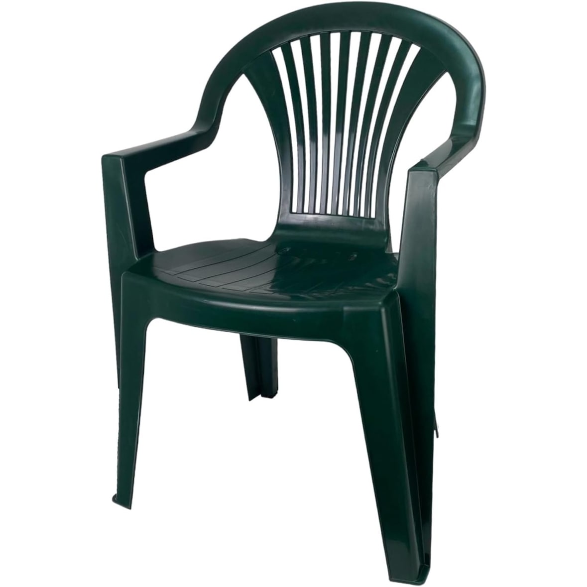 Set de Sillas plasticas para Terraza, Jardín, Patio, Playa, Camping, apilables (4X Verde)