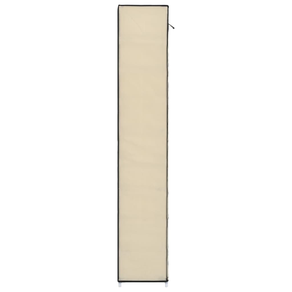 vidaXL Schuhschrank mit Abdeckung 57 x 29 x 162 cm Stoff : Farbe - Creme