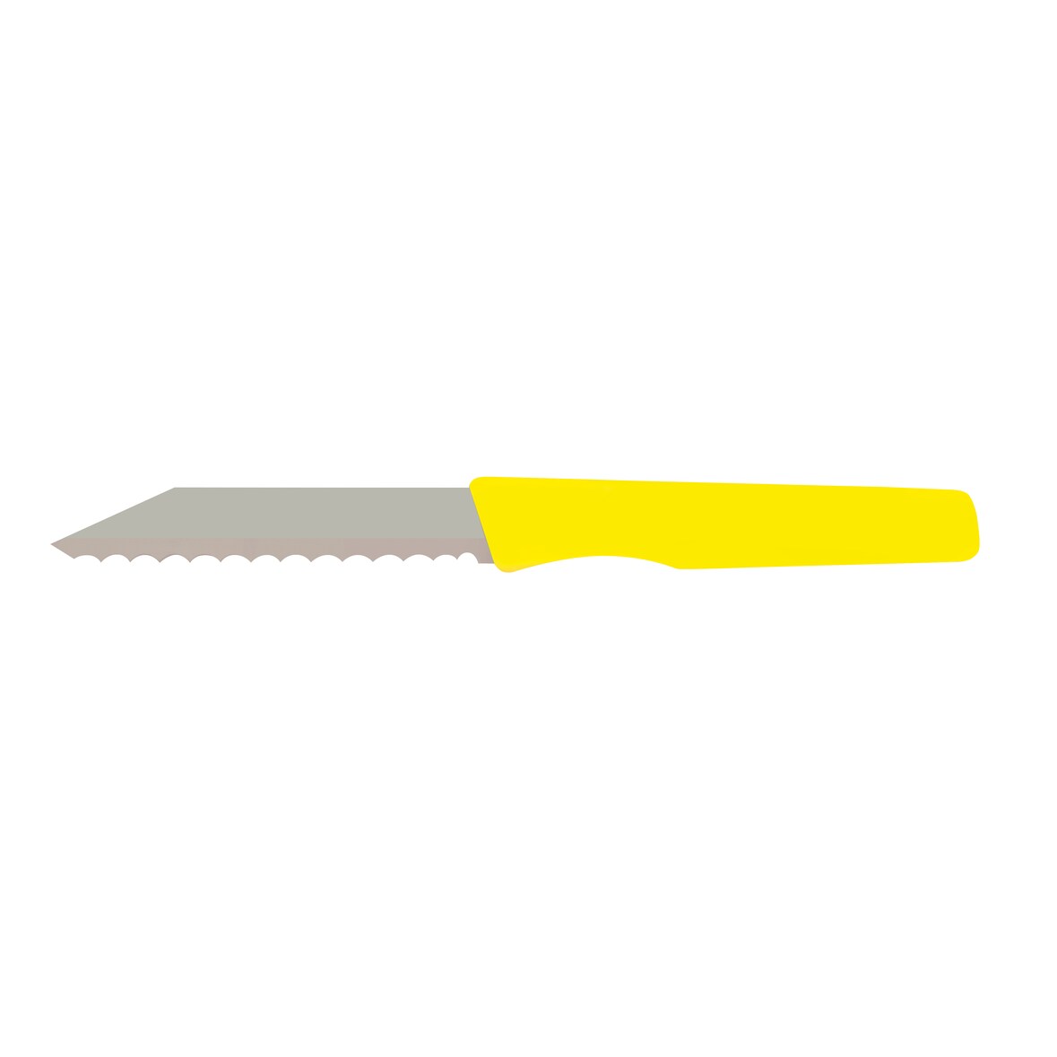 Schneider - Brötchenmesser mit Wellenschliff, neutral, Griff Kunststoff gelb, Gesamtlänge ca. 18,5 cm