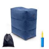 thumbnail of Intirilife Fußstütze Reise Hocker Kissen in Blau - 46 x 28 x 47.5 cm - Fuß Stützkissen Aufblasbar Faltbar mit Tasche und Luftpumpe für Unterwegs