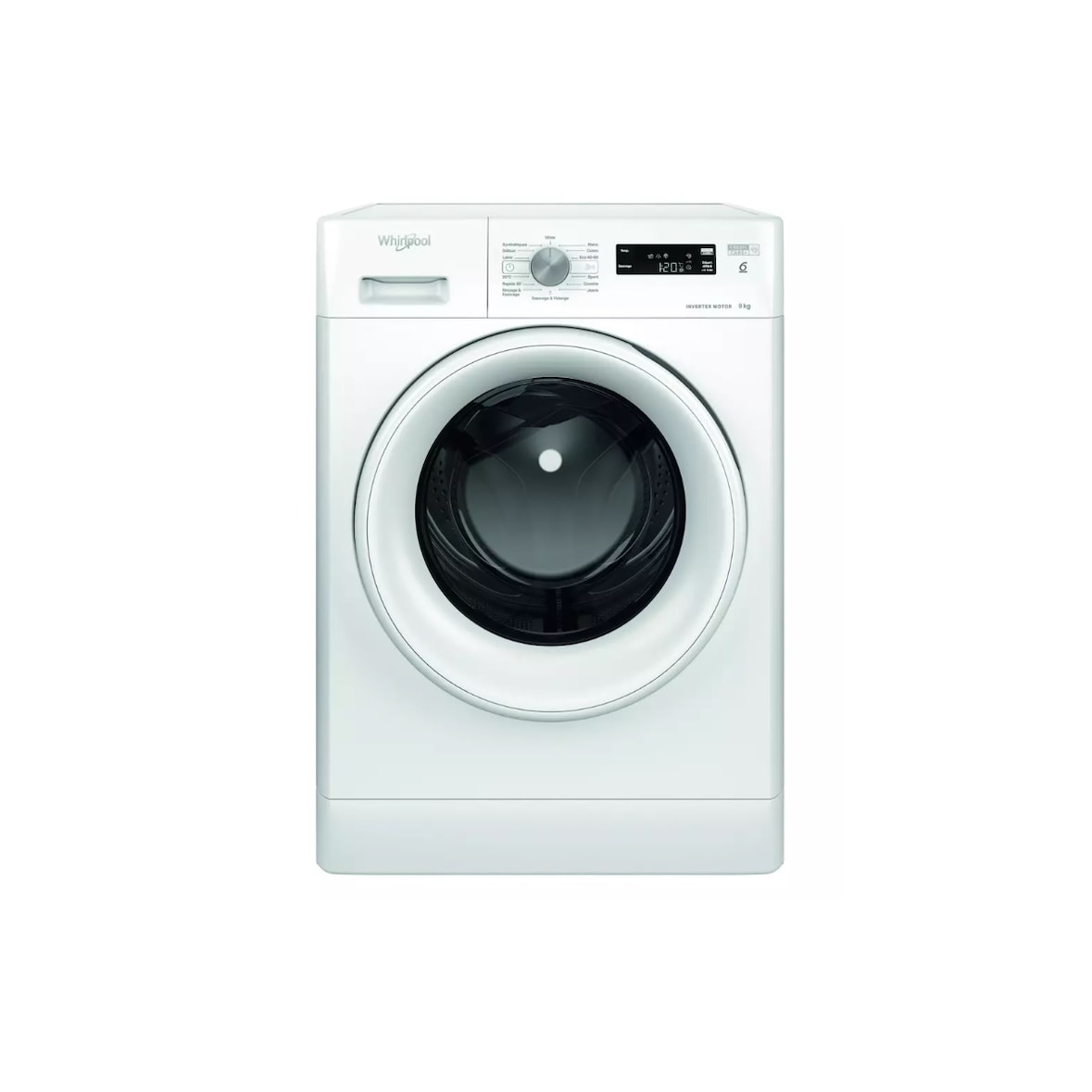 WHIRLPOOL lave-linge frontal 9kg 1200 tours/min blanc FFSPL9269WFR