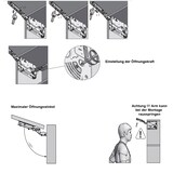 thumbnail of Hochschwenkbeschlag Weiß LF 3500-5200 Drucköffner Klappenbeschlag Klappenlift