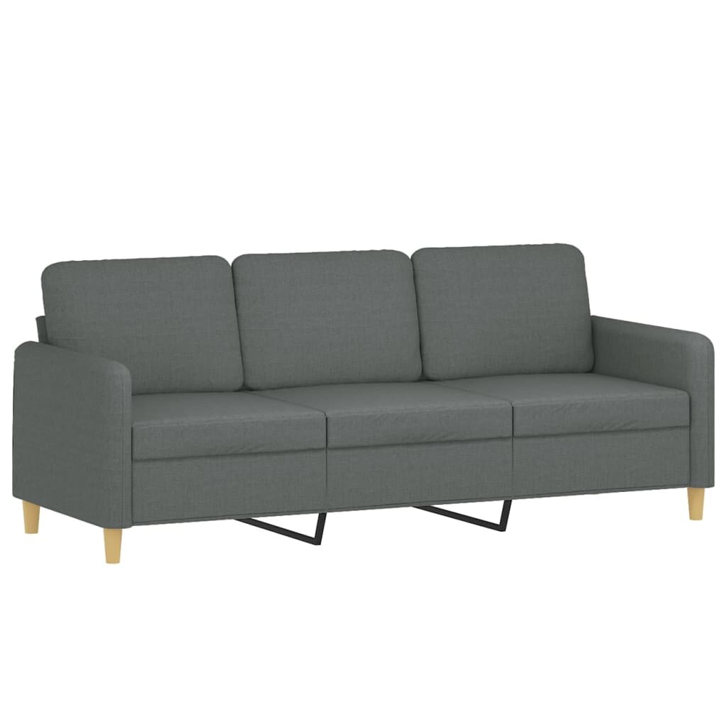vidaXL 3-Sitzer-Sofa Dunkelgrau 180 cm Stoff
