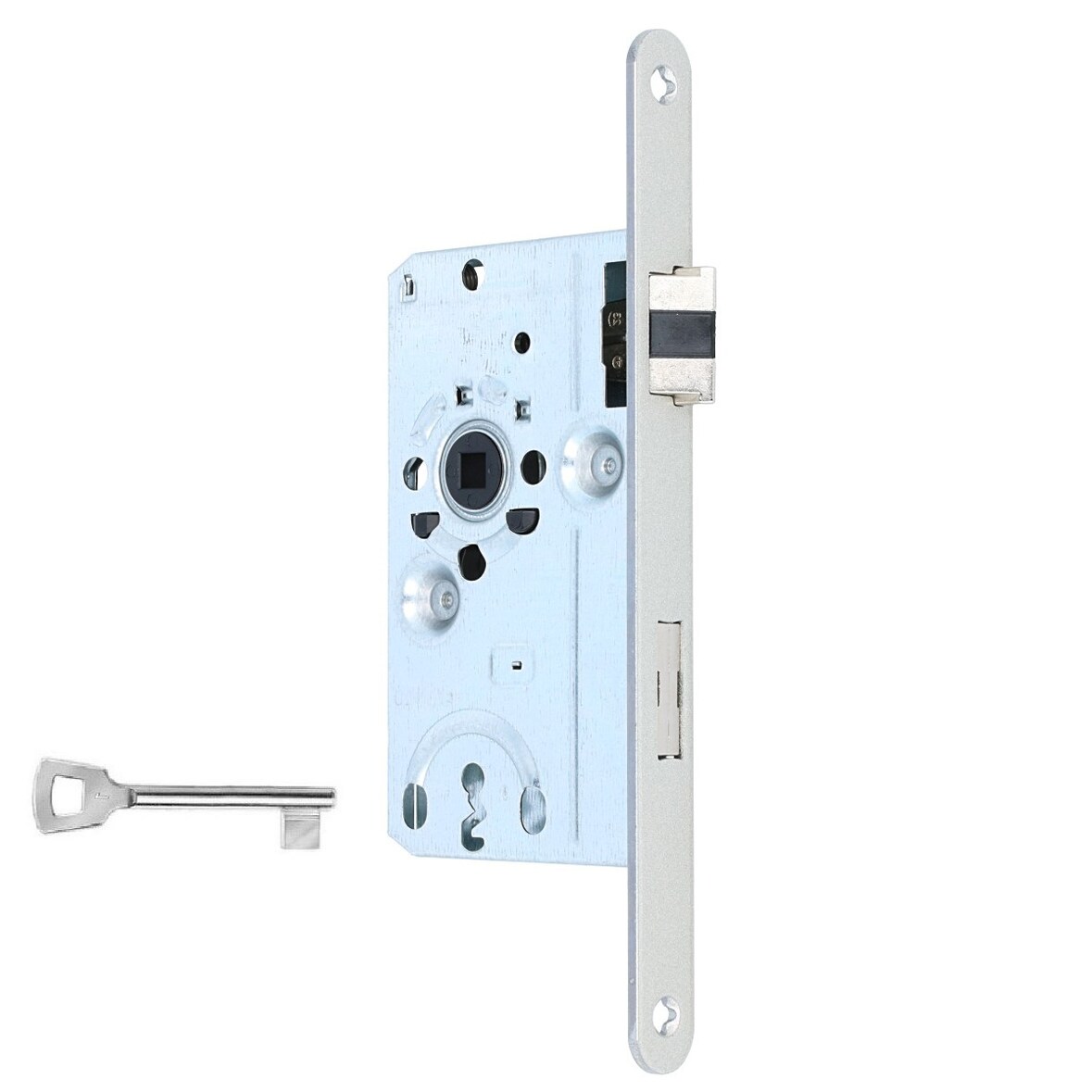 Abgerundeter Stulp Einsteckschloss Kl. 2 Flüsterfalle Türschloss Buntbart rechts