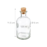 thumbnail of Relaxdays Dekogläser 20er Set, Glasflaschen mit Korken, 125 ml, Gewürzgläser zum Befüllen mit Deko, transparent/natur