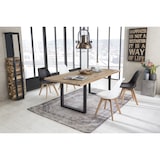 thumbnail of SIT Möbel Tree edge eettafel 180 x 90 cm | Tafelblad wild eiken | onderstel metaal antiek zwart | B180xD90xH76 cm | 07107-28 |Serie TABLE & BENCHES
