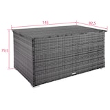thumbnail of tectake Coffre de jardin Oslo structure en aluminium 145x82,5x79,5cm - gris - 404245