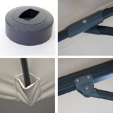 thumbnail of Gastronomie-Ampelschirm HWC-A96, Sonnenschirm, rund Ø 3m Polyester Alu/Stahl 23kg ~ creme mit Ständer, drehbar