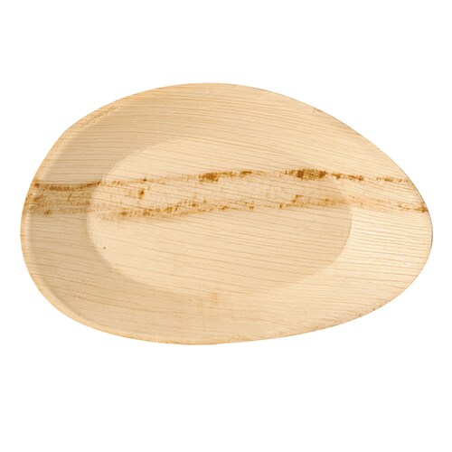PAPSTAR 25 Teller, Palmblatt "pure" oval 26 cm x 17 cm x 2,5 cm