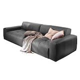 thumbnail of KAWOLA Big Sofa PALACE 3-Sitzer mit Sitztiefenverstellung Leder schwarz