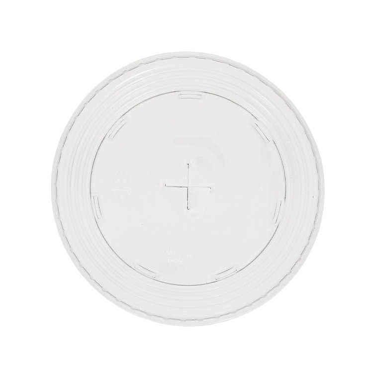 MONOUSO - Tampa Plana com Cruz rPET para Copos Ø9,5cm (100 Uds)