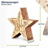 thumbnail of Zwei LED Holzsterne 16 LED Weihnachtsstern Deko