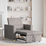 thumbnail of Canapé-lit escamotable simple Taupe 90 x 165 x 87 cm tissu Modèle Hervoria