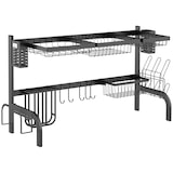thumbnail of HOMCOM escurreplatos acero escurridor de platos de 2 niveles para fregadero estante de platos con soporte para tabla de cortar cubiertos 100x30x52,5cm
