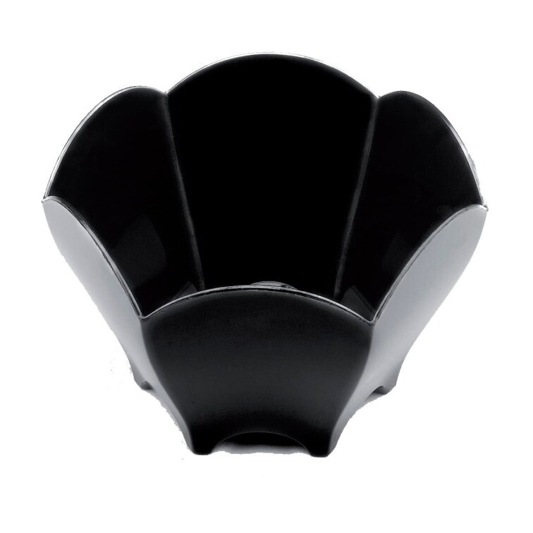 MONOUSO - Mehrweg Schüssel aus PS "Tulpe" Schwarz 70ml (25 Stück)