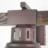 thumbnail of Licht-Erlebnisse Geschmackvolle Wandlampe in Burgund Holzfarben Holz Metall E27 230V Vintage Wandleuchte Schlafzimmer Flur Wohnzimmer, LU9051