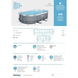 thumbnail of Bestway Power Steel Oval Pool Set, Stahlrahmen / Polyvinylchlorid, 4.27 x 2.5 x 1 m, Innenverkleidung in Fliesenmosaik-Optik, grau