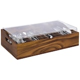 thumbnail of APS Besteckständer/ Besteckbehälter mit Deckel, Akazienholz, 51 x 28 cm, H: 14,5 cm, vier Kammern, braun