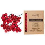 thumbnail of 144 Weihnachtskugeln am Draht Glas 2cm Spiegelbeeren matt & glänzend kleine Dekokugeln Mini Christbaumschmuck Weihnachtsdeko Modern Weinrot