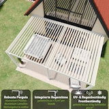 thumbnail of Weide Deluxe | Wand Pergola | Voll Aluminium | 3,6 x 5,3 M | Lamellendach weißㅤ