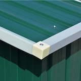 thumbnail of Helloshop26 - Casinha de jardim cabana depósito galpão externo galpão de ferramentas resistente 257 x 298 x 178 cm metal verde 02_0022165