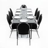 thumbnail of Mesa plegable rectangular Bolero, gris, 183 cm