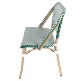 thumbnail of Panca da terrazza in alluminio e rattan sintetico bianco e verde