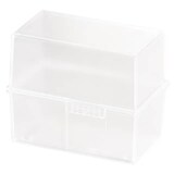 thumbnail of Karteibox DIN A6 quer, max 400 Karten m. Stahlscharnier, transluzent-klar
