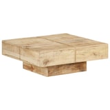 thumbnail of Table basse 80x80x28 cm Bois de manguier massif Modèle Apex Panorama Stella