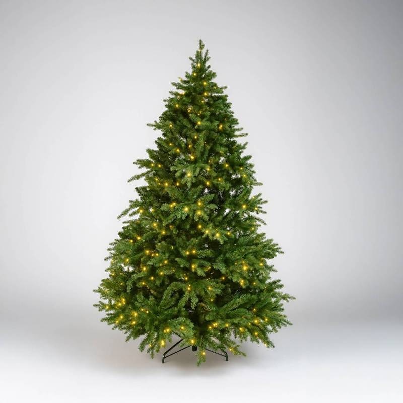 Sapin de Noël artificiel lumineux réaliste 450 LED blanc chaud 1727 Branches 2m10 intérieur