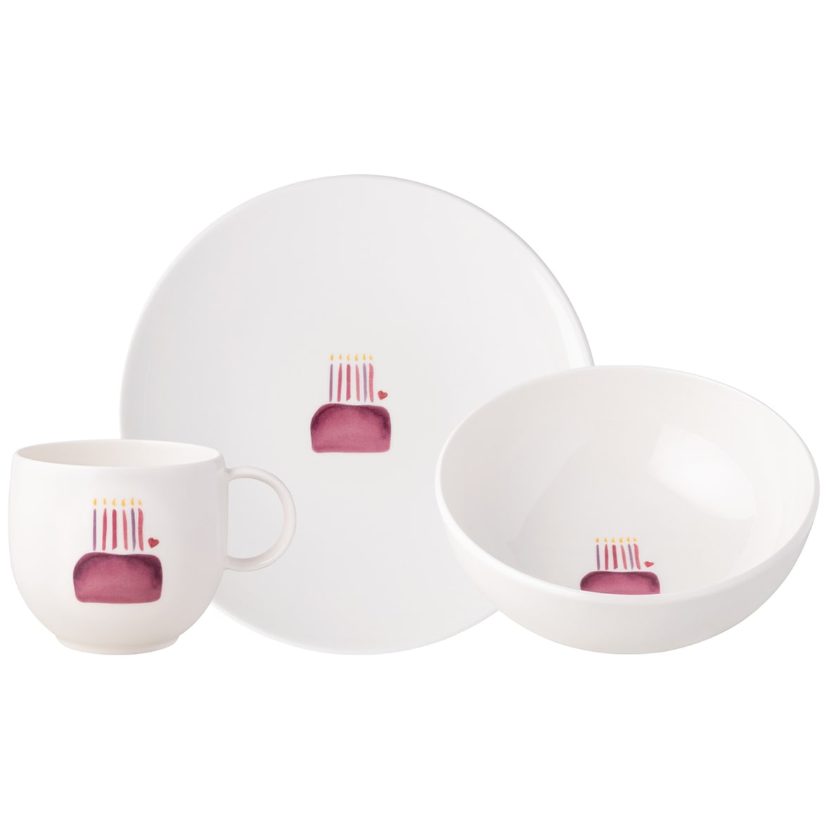 Villeroy & Boch With Love Frühstücksset 3-teilig Happy Birthday