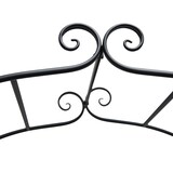 thumbnail of Gartenbank LONI mit Rosenbogen - 124cm Breit, Stahl, Schwarz | Terrassenbank Wetterfest Sitzbank Outdoor Bank